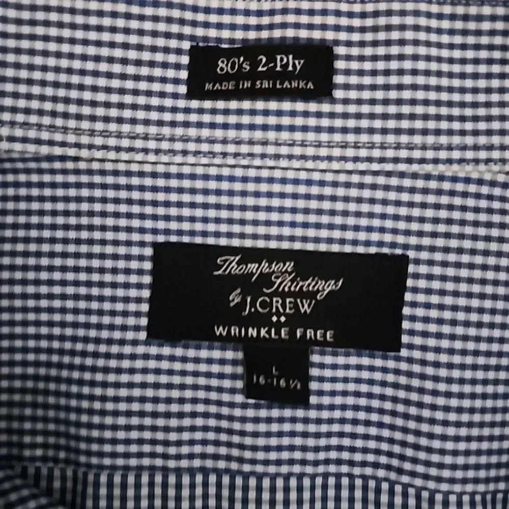 J.crew Thompson Thirtings size lg wrinkle free shirt‎